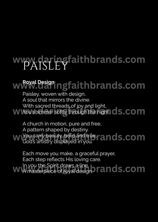 Paisley - Custom Name Meaning Poem - Digital Download
