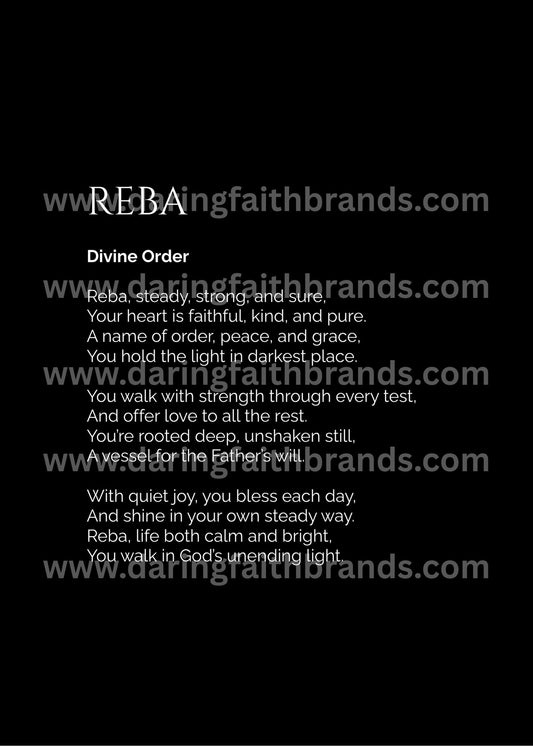 Reba - Custom Name Meaning Poem - Digital Download
