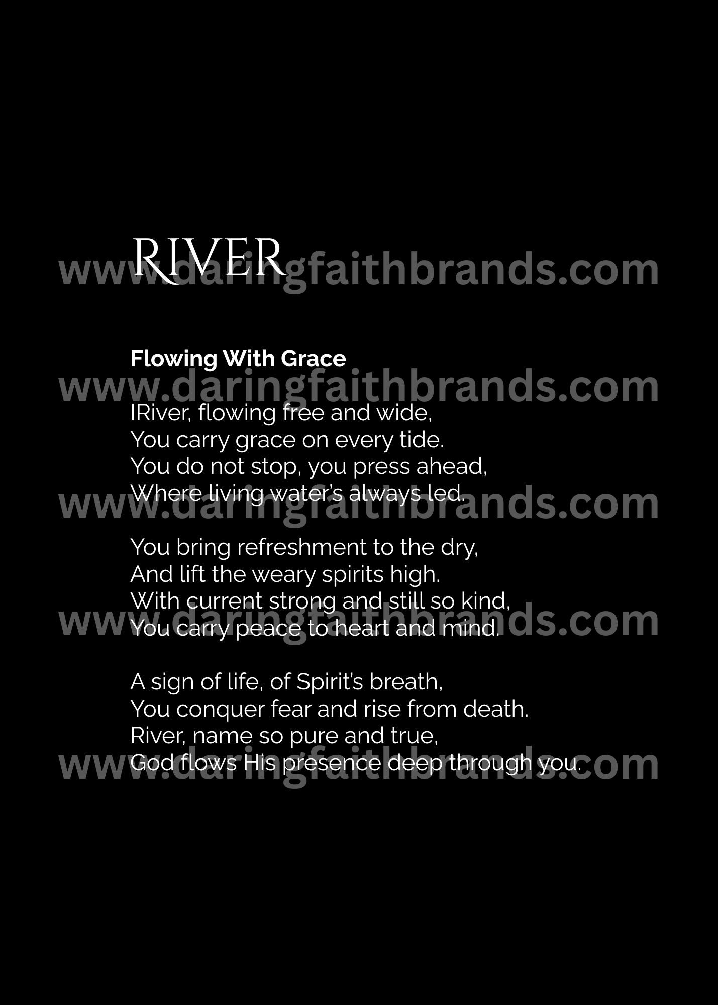 River - Custom Name Meaning Poem - Digital Download