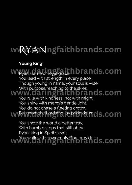 Ryan - Custom Name Meaning Poem - Digital Download