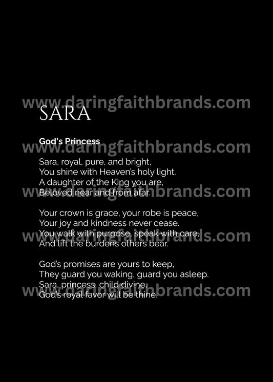 Sara - Custom Name Meaning Poem - Digital Download