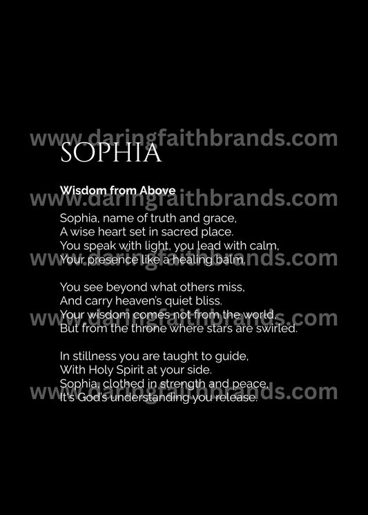 Sophia - Custom Name Meaning Poem - Digital Download