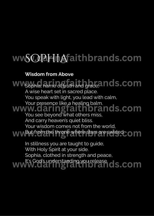 Sophia - Custom Name Meaning Poem - Digital Download