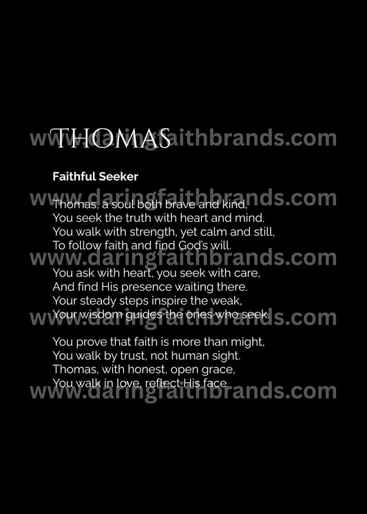 Thomas - Custom Name Meaning Poem - Digital Download